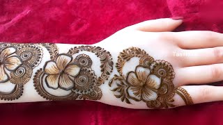 Very Beautiful Floral Khafeef Henna Mehndi Design || Latest Gulf Mehandi Design For Back Hand