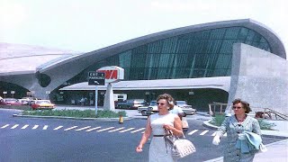 1965 TWA Terminal ~ JFK Vietnam Departure - Interior Lobby, Front Exterior & 707 Takeoff