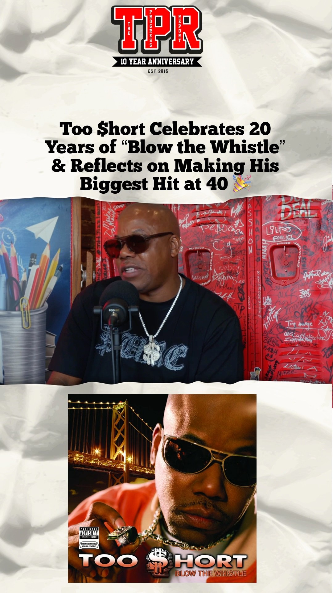洋楽 Too Short Too Short celebrates 20 years of his hit song “Blow The Whistle