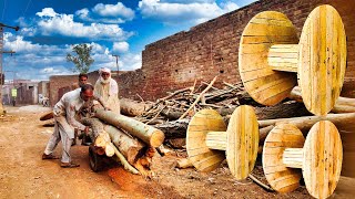 Wooden Cable Big Reel Making Process || Wooden Cable Spool, Cable Reels, Wire Reels