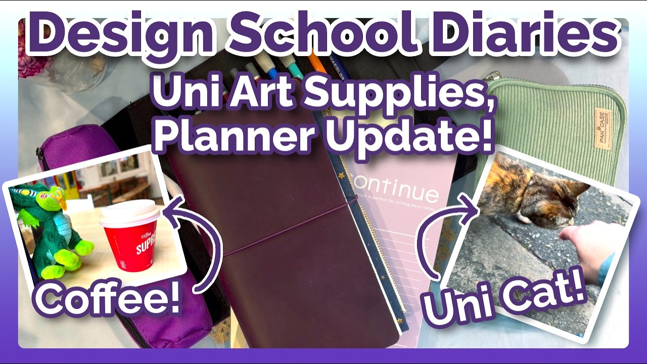 Early Morning Classes, Book Shopping, Art Pencil Case Update! | Design School Diaries