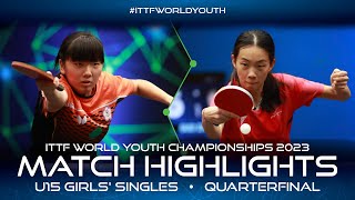 Wu Jia-En vs Nina Guo Zheng | U15 GS-QF | ITTF World Youth Championships 2023