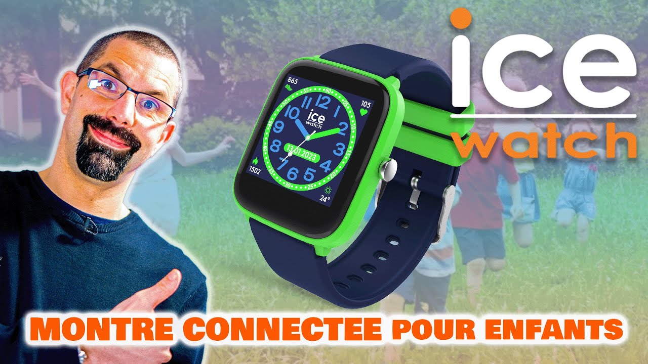 Montre connectée garçon 12 ans  ICE Smart Junior Green Blue 021876