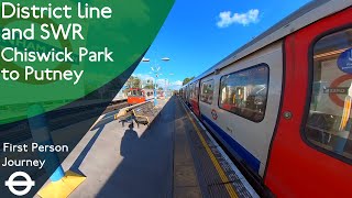 London Underground & SWR First Person Journey  Chiswick Park to Putney