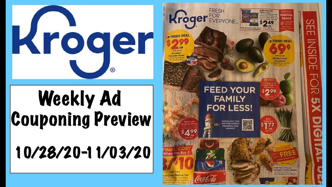 Kroger Weekly Ad Couponing Preview ~ 10/28/20-11/03/20 - YouTube