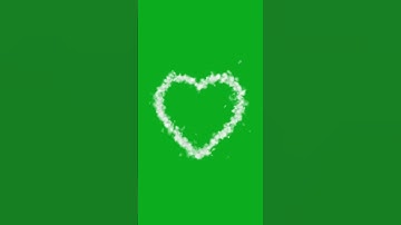Green Screen Magic particles heart shape