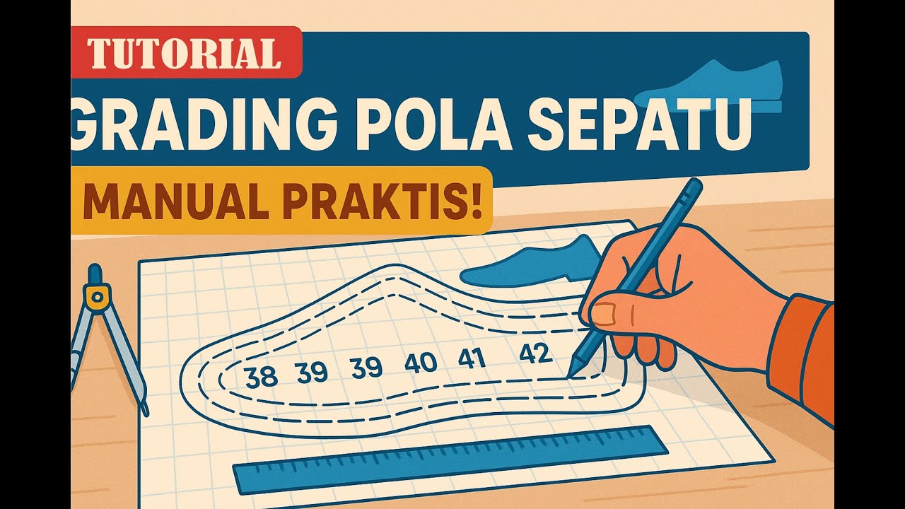 Tutorial Grading Pola Sepatu Manual Praktis