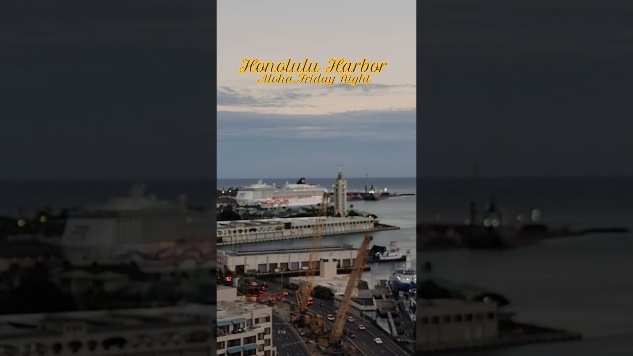 Aloha Friday night #Honoluluharbor #hawaiilife #sailboat #prideofamerica #cruiseship