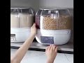 6-Compartment Rotating Rice Bucket – Smart Airtight Kitchen Storage Organizer