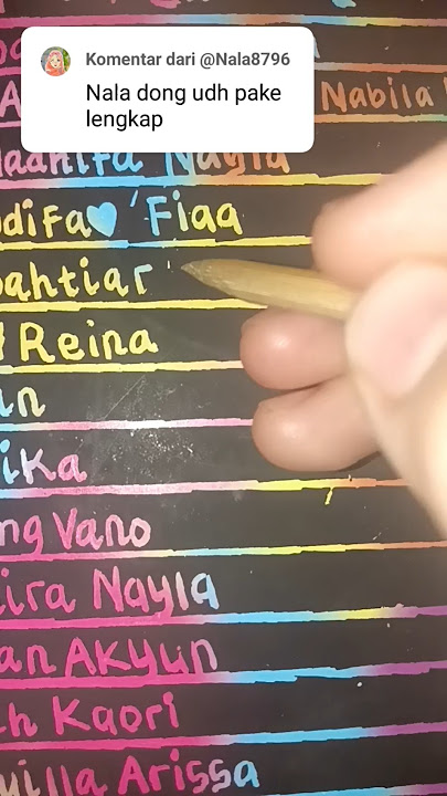 Menulis Nama Nala | Next siapa lagi nih