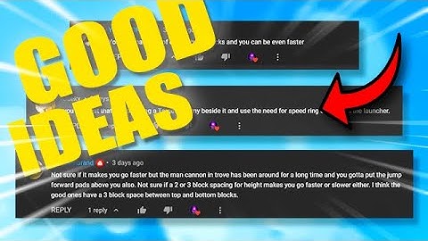 FOLLOWING YOUR COMMENTS TO BREAK THE SPEED RECORD IN TROVE !!