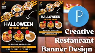 Advanced Pixellab Tutorial | How to Create a professional Restaurant Banner Design