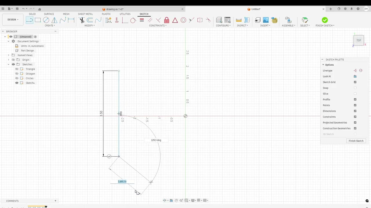 Exercise 1 sketch 4  - lines