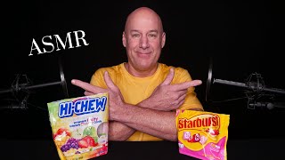 ASMR: MY RIGHT YOUR LEFT MIC CHECK WITH CHEWY CANDY AND A SURPRISE~SOFT SPOKEN/WHISPER 4K