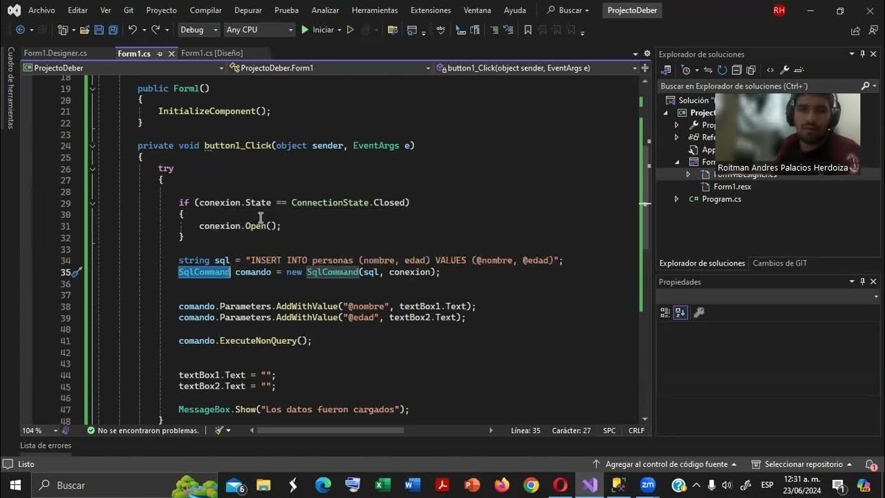 conexion entre SQL SERVER y Visual Code Studio 2022 - YouTube