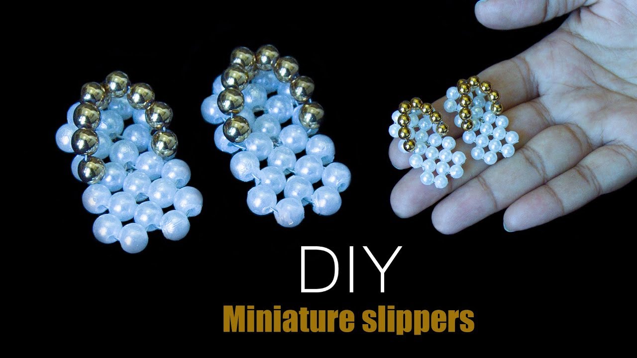 How To Make Miniature Doll Slipper With Beads Diy Slippers For Doll Diy Slippers Bead Art Hand Made Jewelry How To Make Miniature Doll Slipper With Beads Diy Slippers For Doll Diy Slippers Bead Art Hand Made Jewelry