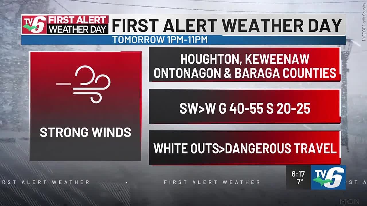 First Alert Weather Day likely for some due to strong winds - YouTube