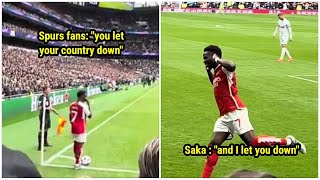 The way Bukayo Saka silences the Spurs fans who mocking him is very epic 😆