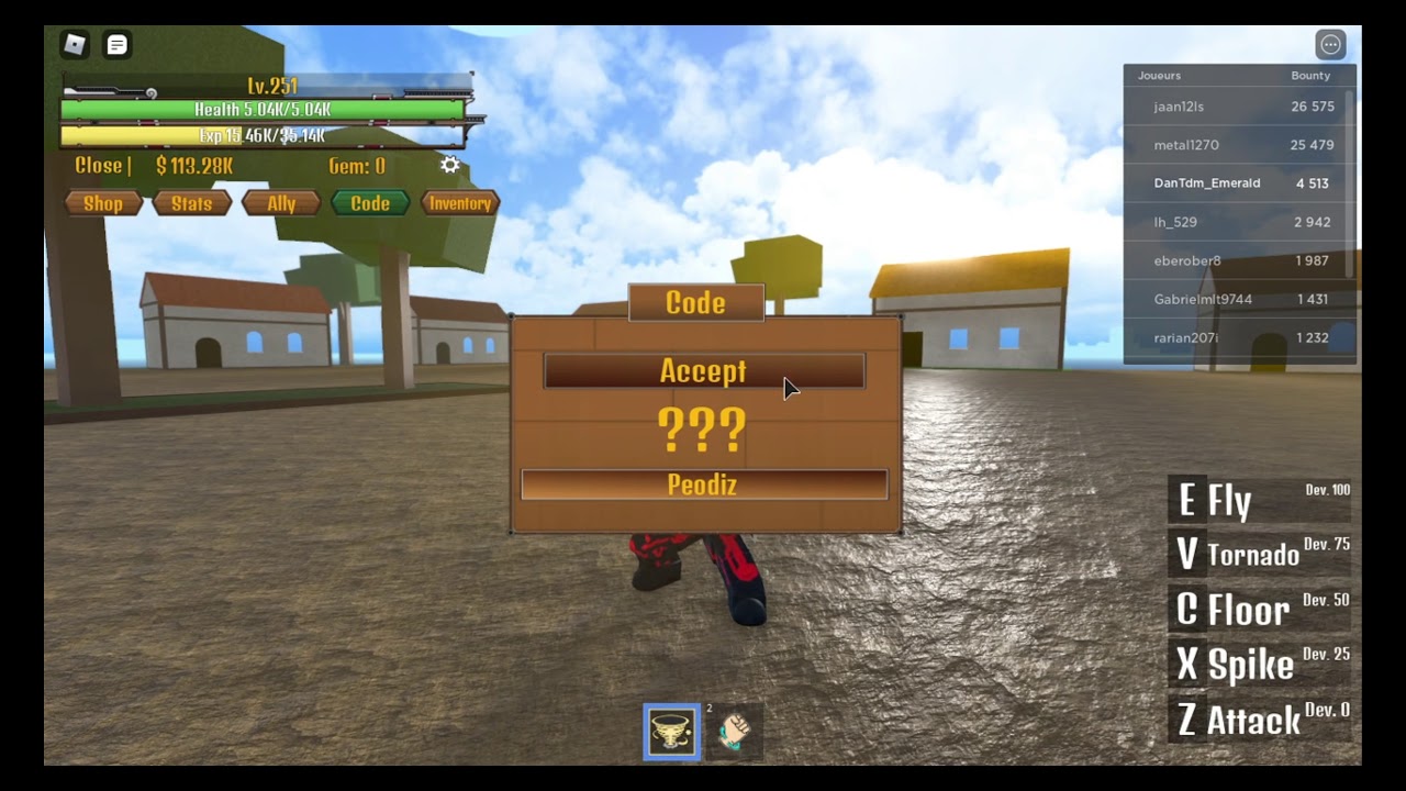 yutuber Roblox code - Second Sea King Piece