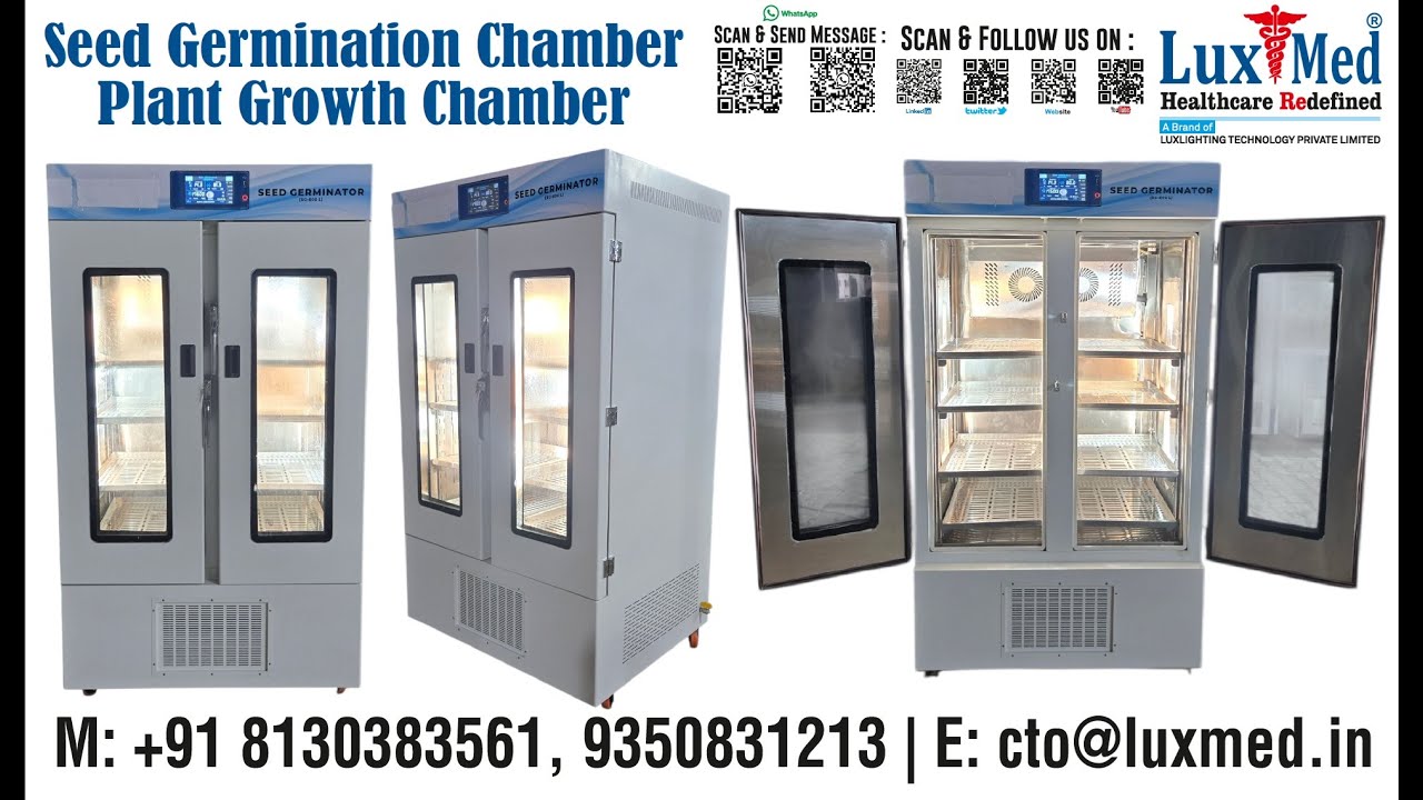 LuxMed® Seed Germination and Plant Growth Chamber for optimizing plant growth from seed to maturity.