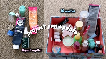 AUGUST EMPTIES 🧴project pan update 🤍 everything i used up 