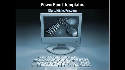 Desktop Computer PowerPoint Template Backgrounds - DigitalOfficePro #07482