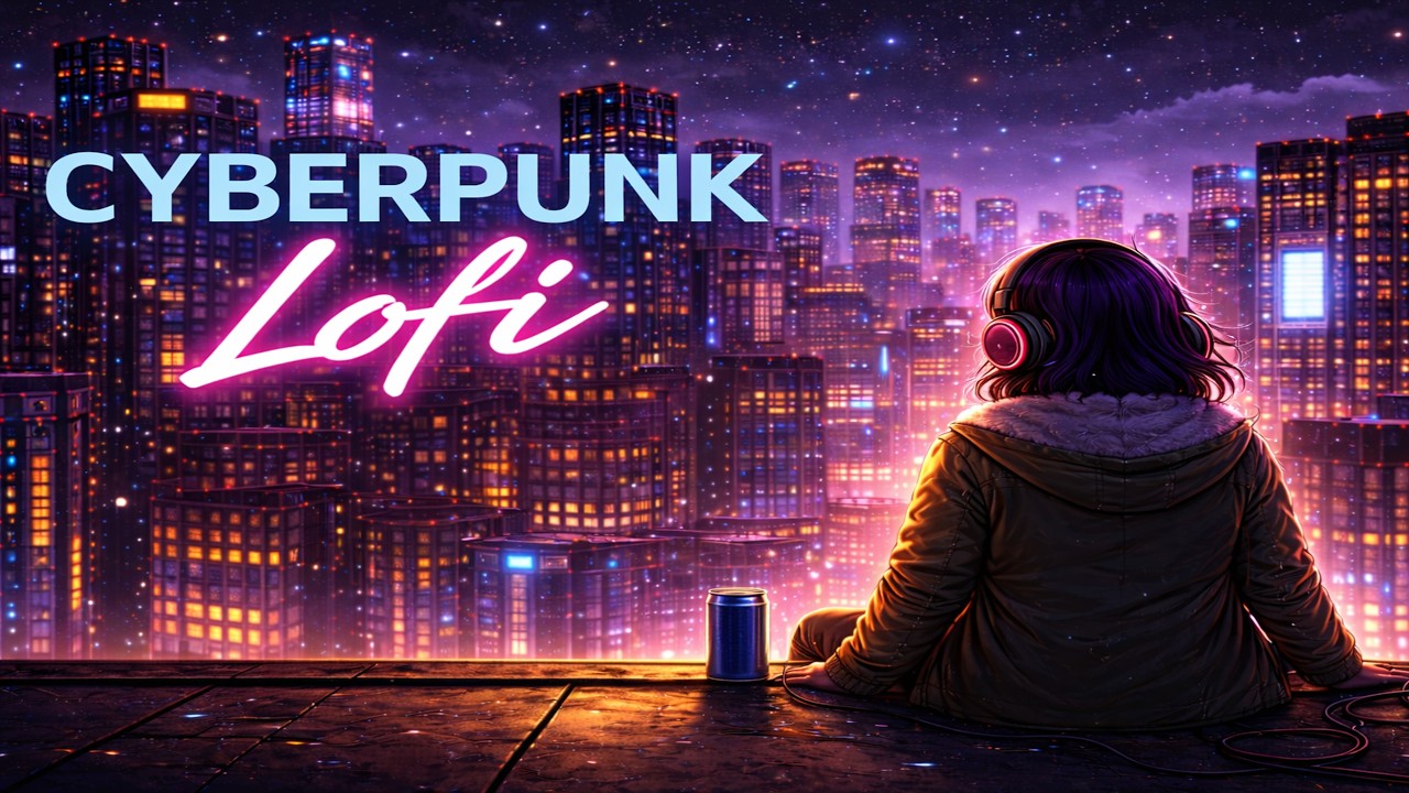Cyberpunk Rooftop 🌃 Lo-Fi Beats to Relax, Study & Sleep