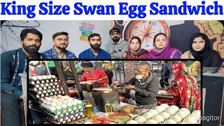 King Size Swan Egg Sandwich! Egg Stuffed Combination Bread Toast | Bangladeshi Street Food