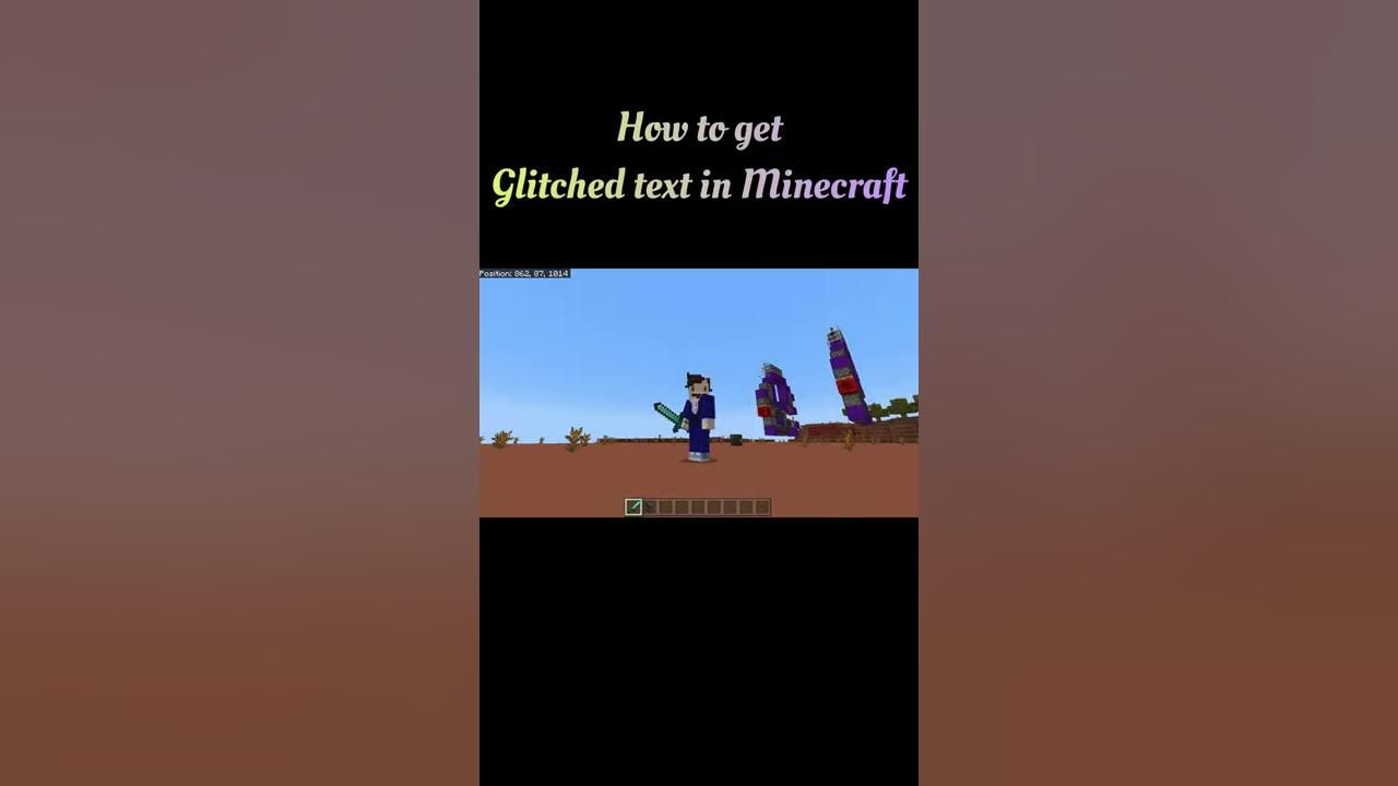 How to get glitched text in minecraft easy glitched text tutorial in