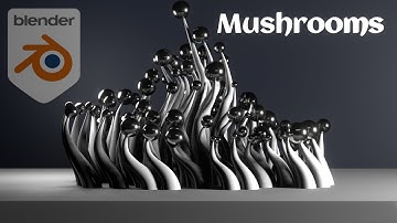 [BLENDER] Mushrooms with Geometry Nodes using Redjam9