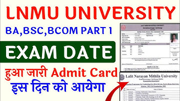 lnmu part 1 exam date session 2021-24|lnmu part 1 exam routine download kaise kare|lnmu exam routine