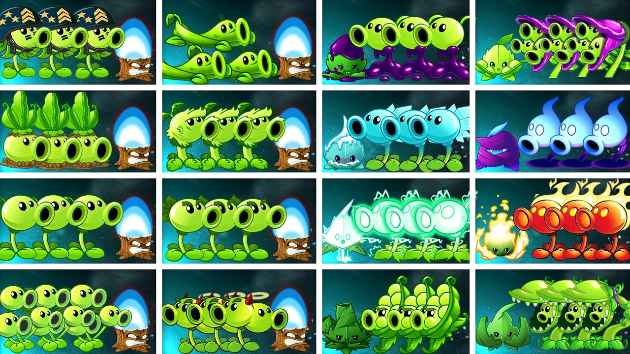 Pvz 2 - All Pea & Support Plants Vs All Zombies - Who Will Win? - YouTube