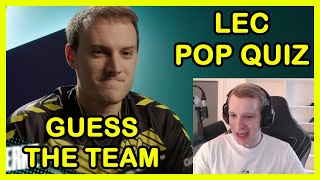JANKOS REACTS TO POP QUIZ 'GUESS THE TEAM'