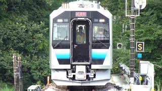 〔4K UHD|cc〕JR東日本・八高線：明覚駅、GV-E400系/試運転通過シーン。《試9221D》