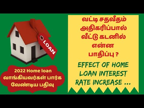 Effect of home loan Interest rate increase in Tamil | Home Loan tips | EMI Calculation