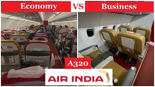 Air India Economy vs Business Class Cabin for A320neo - Which to Choose? Food, Seats Configuration