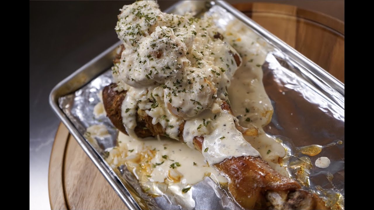 Turkey Leg Hut Inspired Cajun Alfredo Stuffed Turkey Leg YouTube
