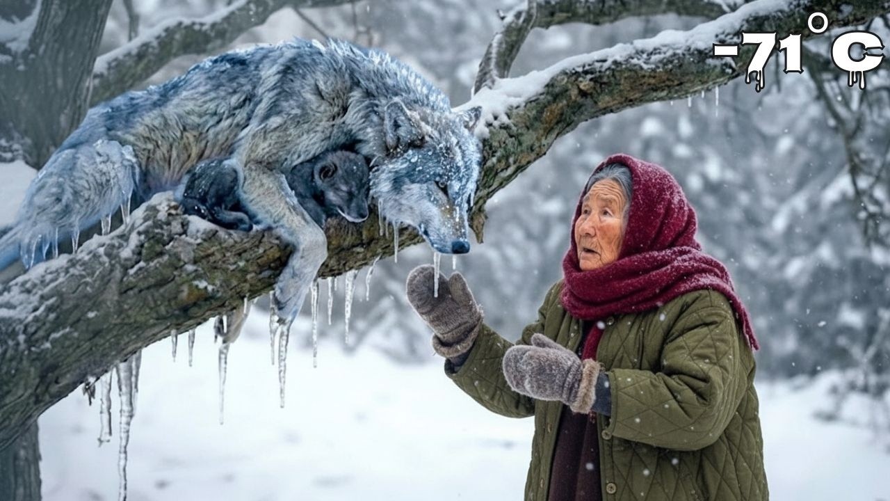Icebound Wolves Saved by an Old Woman - Then something unexpected happened | Life in Siberia