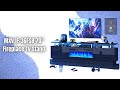 MXV IF-36FSB Fireplace TV Stand Review | 70” Modern Entertainment Center!
