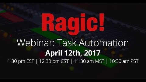 Webinar: Task Automation