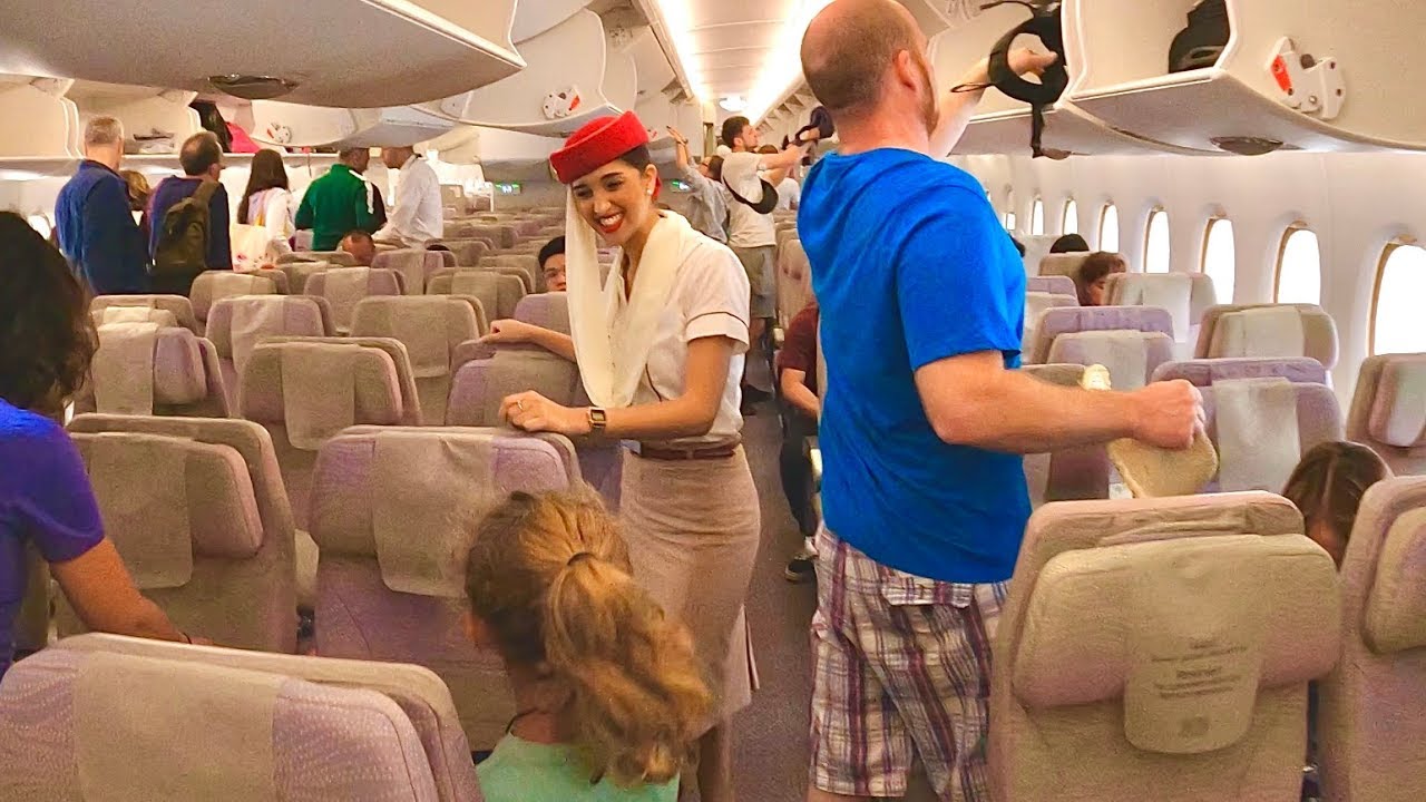 ⁣Emirates Airbus A380-800 - Bangkok to Dubai ( Economy Class )