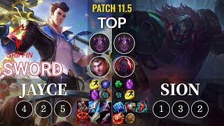 GRF Sword Jayce vs Sion Top - KR Patch 11.5