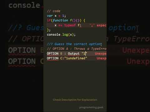 Javascript Quiz: How Well Do You Know typeof in Javascript #programming #javascript #coding #quiz