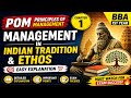 Management in Indian Tradition &amp; Ethos | Principles of Management Full Explanation 🔥