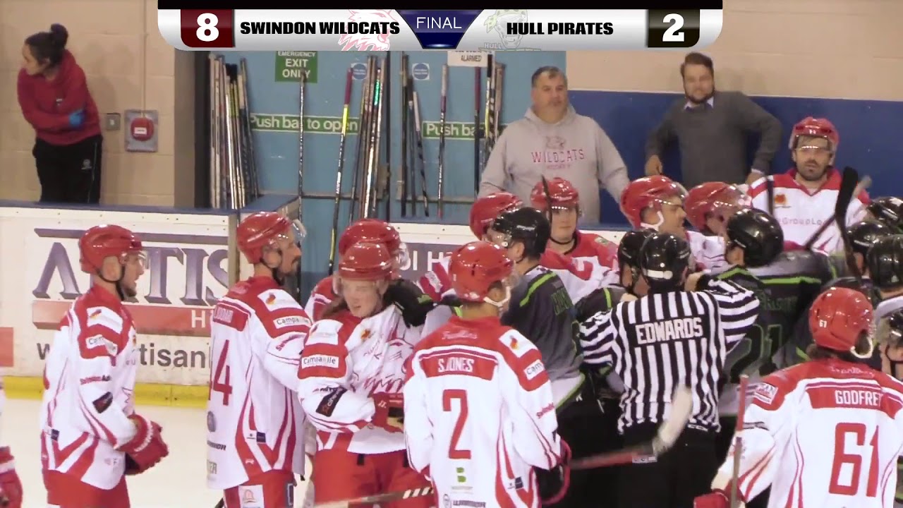 Adam Harding vs Lee Bonner NIHL fight 15-9-18