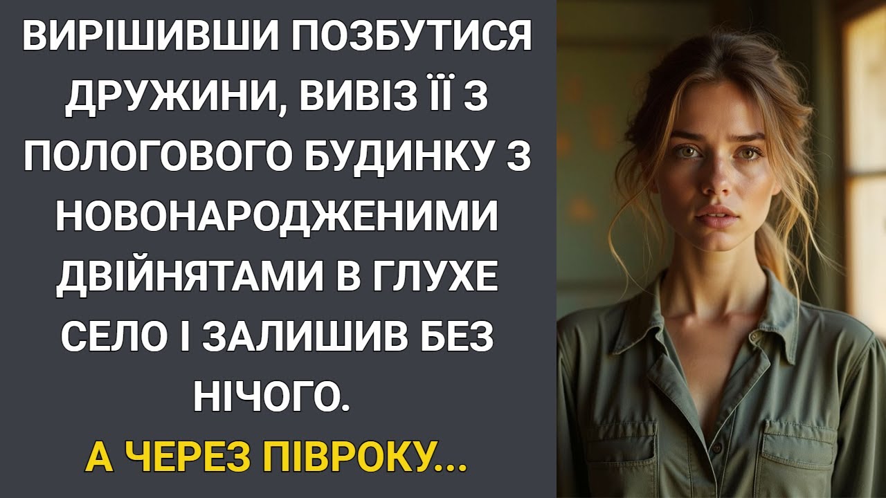 Вирішивши позбутися дружини, вивіз її з пологового будинку з новонародженою двійнею в глушину і...