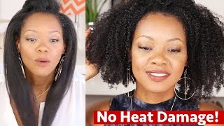 2 Months Flat Ironing - No Heat Damage! Fine/Thin Curly Natural Hair Hair Loss Update!  BorderHammer