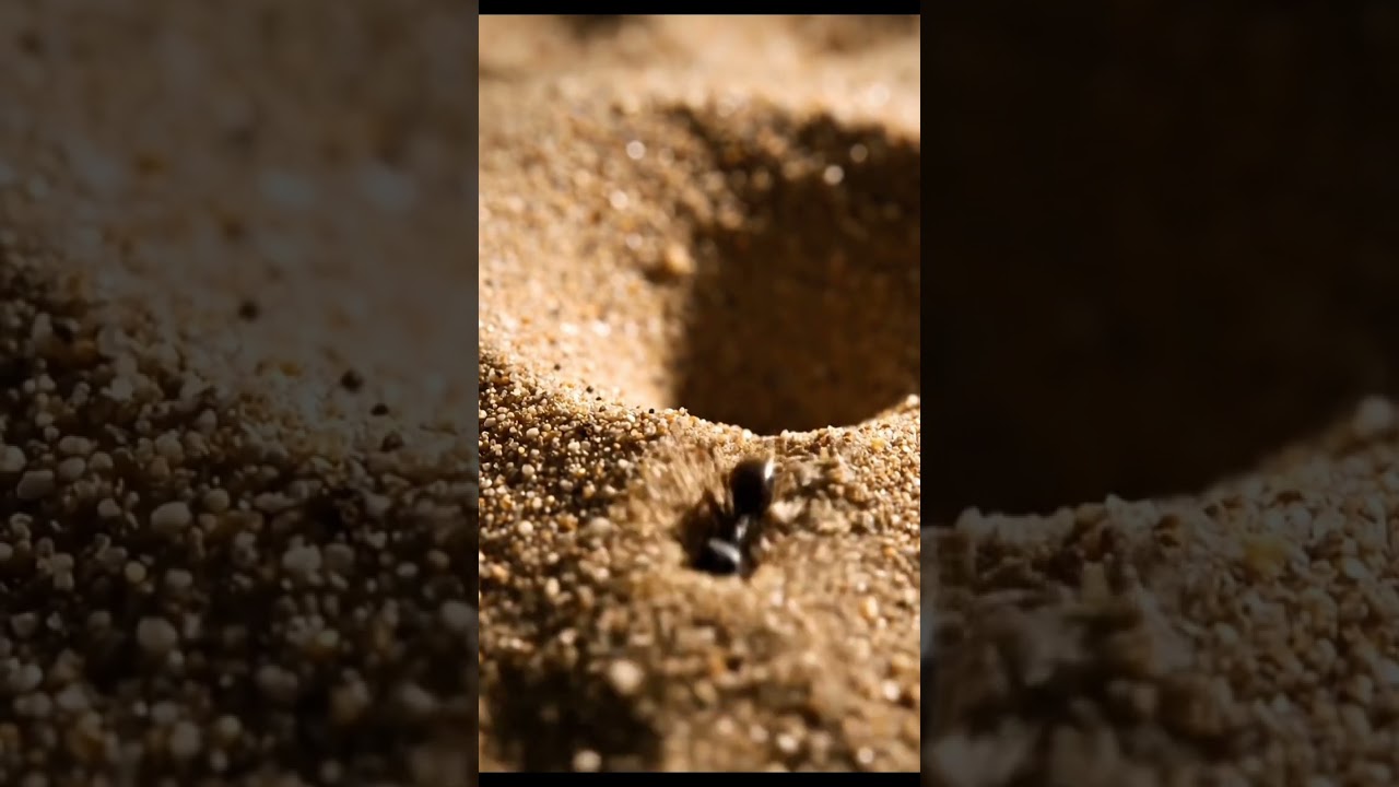 🐜 Antlion Trap in Action | Stunning Macro Nature Documentary in 4K .Aksi Undur-Undur Menjebak Mangsa