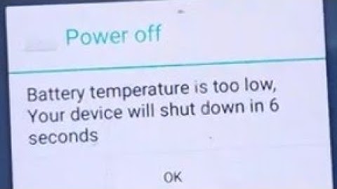 redmi  5A Power off Battery temperature is too low Your device will shut down in 6 seconds
