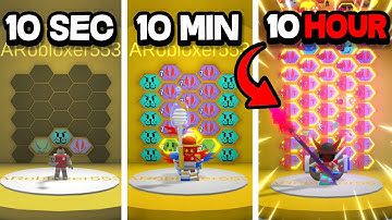 10 Second Vs. 10 HOUR Attack Hive - (Bee Swarm Simulator)